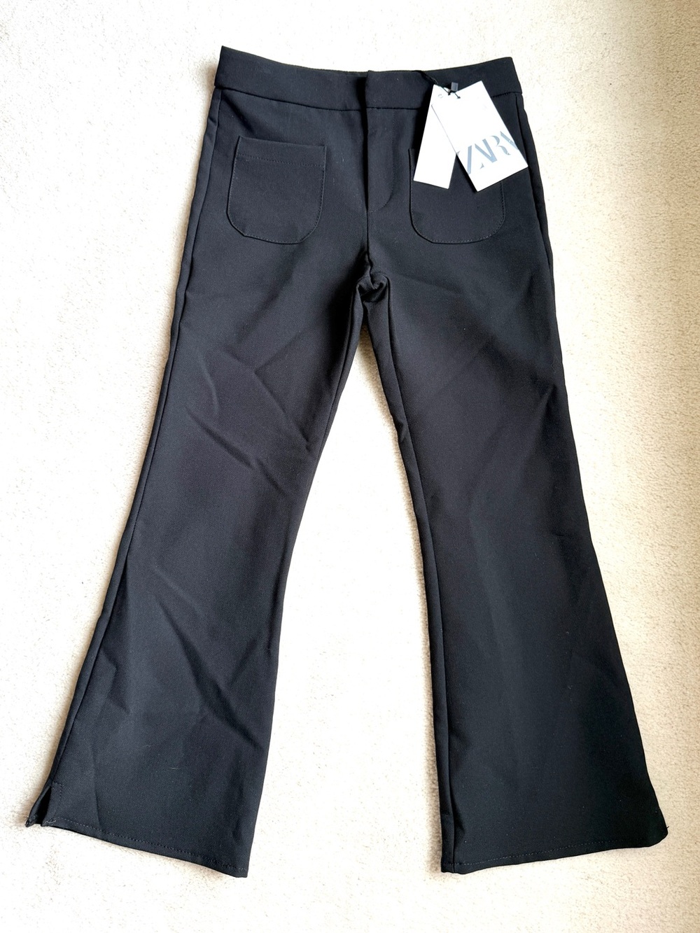 NEW Zara Girls Dress / Suit Flare Pants Black School Uniform Size 8